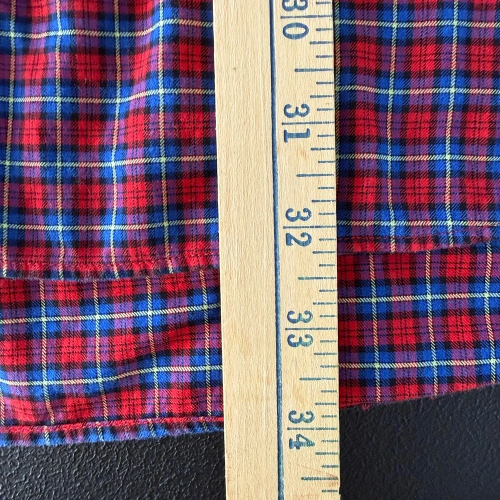 Polo Ralph Lauren Mens 3XB Plaid Button Down Shirt Red Blue Cotton Big & Tall